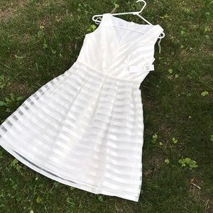NWT London Times White Fit and Flare Dress